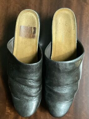 Naot Dream Mule Clogs Black Leather Slip-On Clogs with Padded Insole Size 8.5